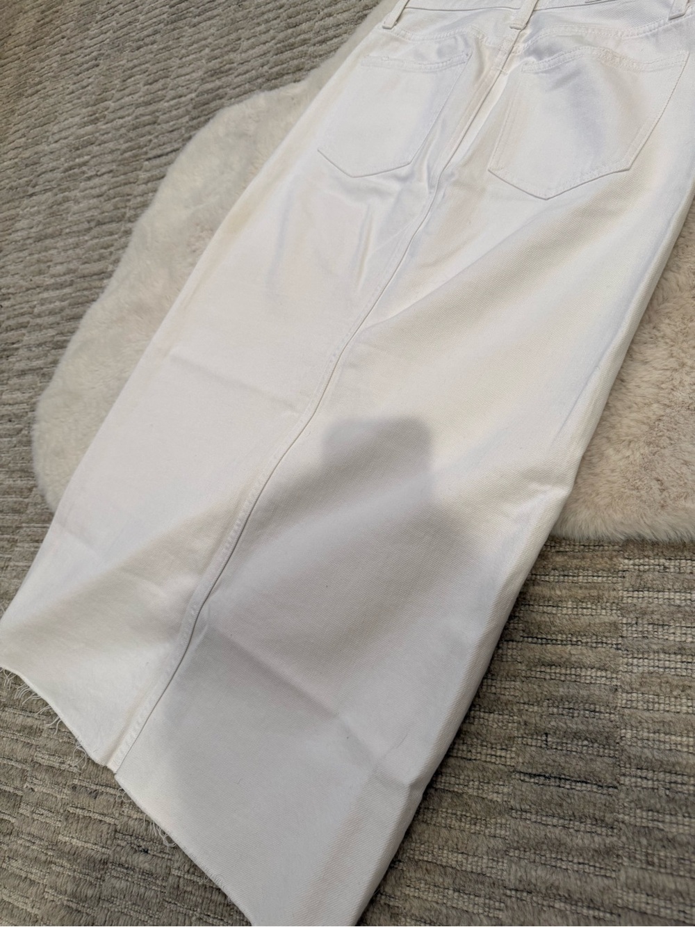 pistola White Midi Skirt with Front Slit - Picture 5 of 9